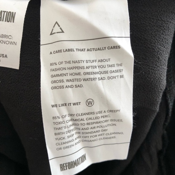 Reformation Black Long Sleeve Slit V Maxi Dress XS - Picture 10 of 10